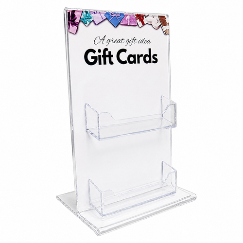 2 Pocket Acrylic Display Stand