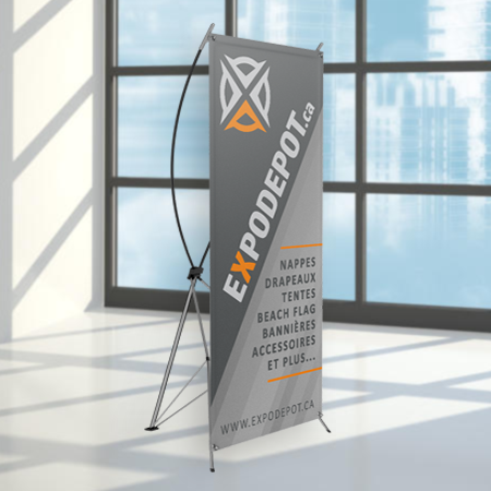 Bannière support en X