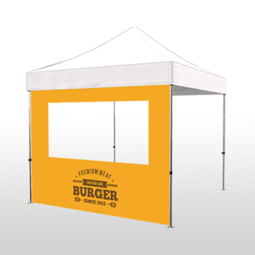 Mur de fond pour tentes avec fenêtre