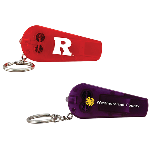 Emergency whistle with led light