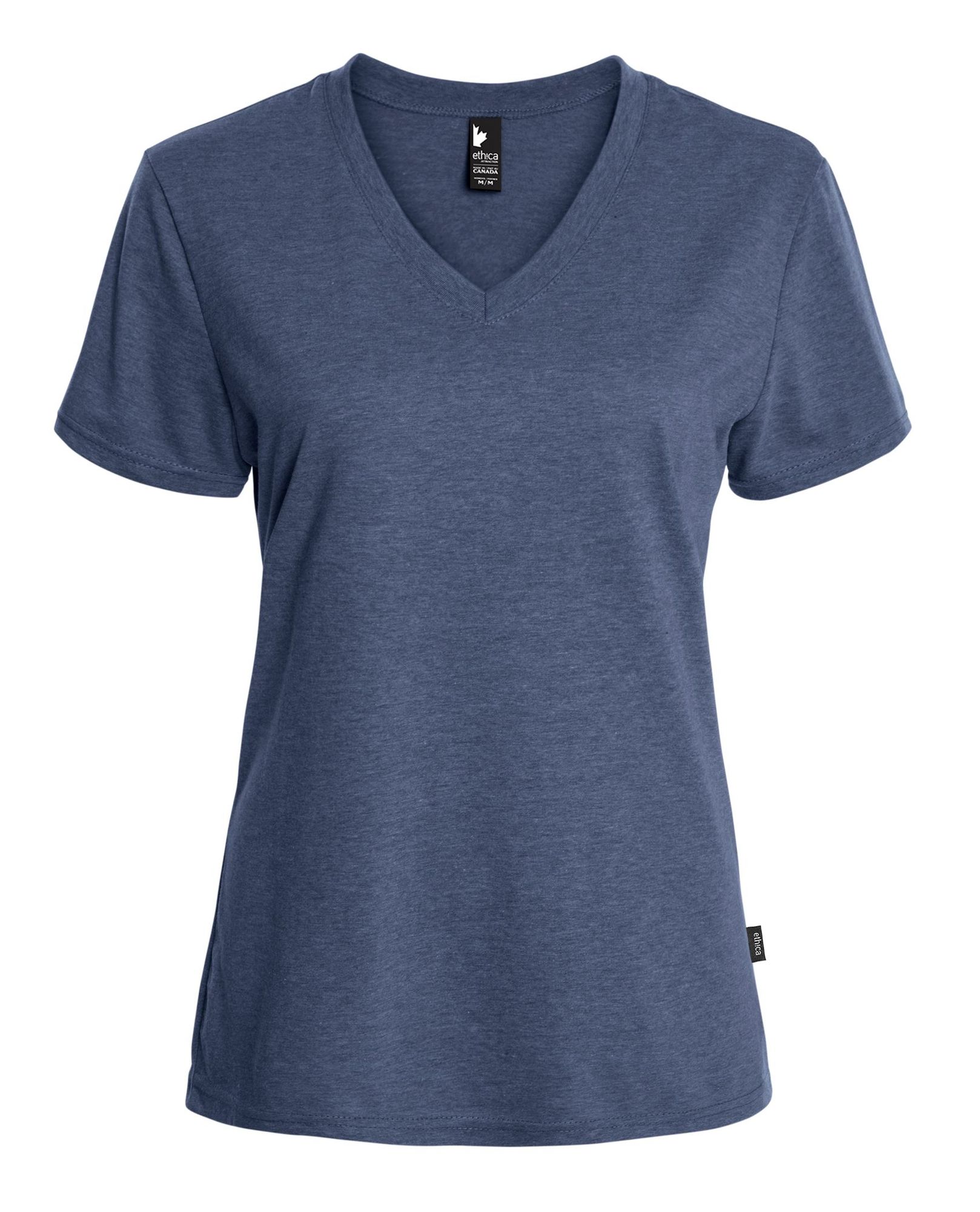 EXAT-100L29W - T-Shirt Col en V Femme 9