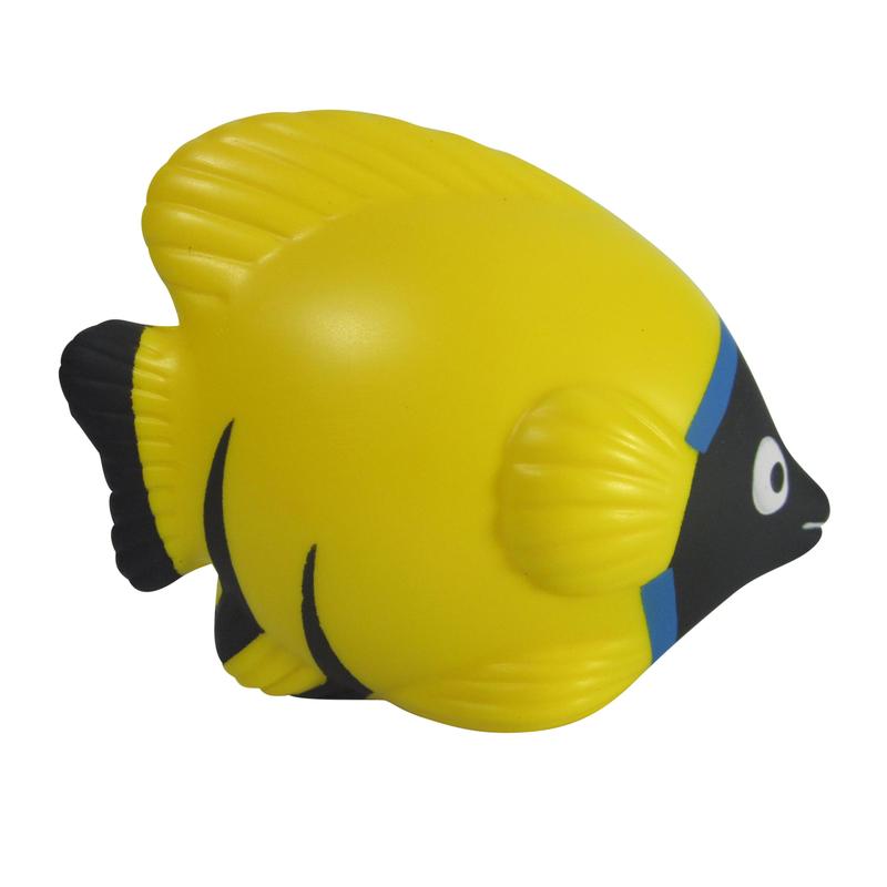Poisson jaune, noir et bleu