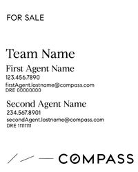 Compass Double Agent 24x30 White Panel - Team Name Big