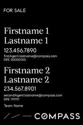 Compass Double Agent 24x36 Black Panel - Team Name Subline