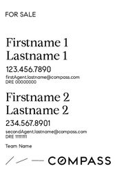 Compass Double Agent 24x36 White Panel - Team Name Subline