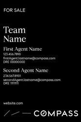 Compass Double Agent 24x36 Black Panel - Team Name Big
