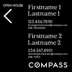Compass Double Agent 20x20 All Black Open House Sign