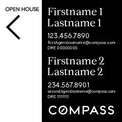 Compass Double Agent 20x20 Black Open House Sign