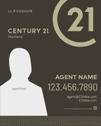 Century 21 24x30 Black Seal Pattern Agent Photo Panel