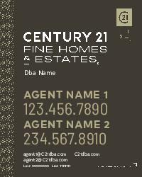 Century 21 24x30 Double Agent Black Fine Homes Panel