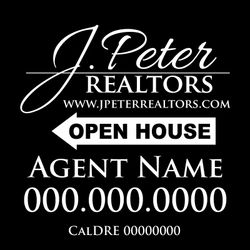 20x20 Open House Sign - Black