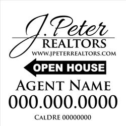 20x20 Open House Sign - White