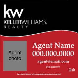 24x24 Panel - Black and Red with Photo