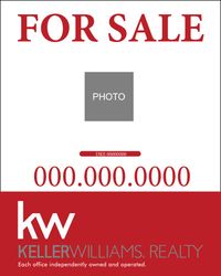 24x30 Panel - Red and White with Agent Logo