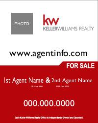 24x30 Double Agent Panel - Red and White with Agent Photo