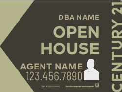 Century 21 Black Gold Agent Photo Open house sign