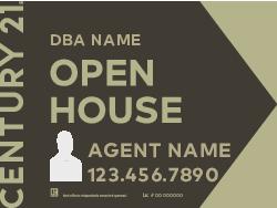 Century 21 Black Gold Agent Photo Open house sign