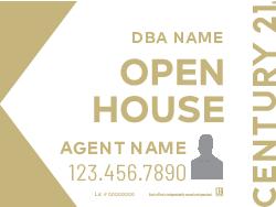 Century 21 White Gold Agent Photo Open house sign