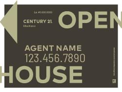 Century 21 Wordmark Style Open house sign