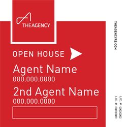 24x24 Open House Sign - Double Agent