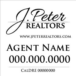 4x4 Commercial Sign - White