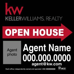 20x20 Open House Sign - Black