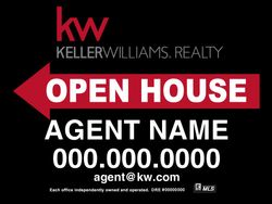KW 18x24 Black Open house sign
