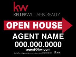 KW 18x24 Black Open house sign