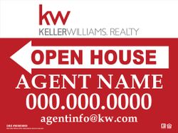 KW 18x24 Red Open house sign