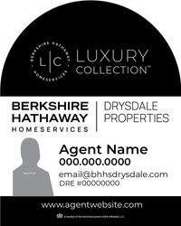 24x30 Luxury Dome Panel Cutout Agent Photo - Black