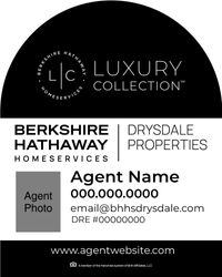 24x30 Luxury Dome Panel Agent Photo - Black