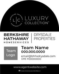 24x30 Luxury Dome Panel Team Name Only - Black