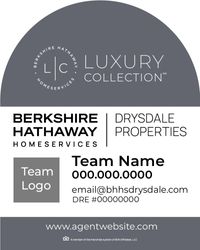 24x30 Luxury Dome Panel Team Name Only - Grey