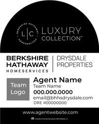 24x30 Luxury Dome Panel Team Name - Black