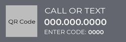 8x24 Luxury QR Code Rider - Grey