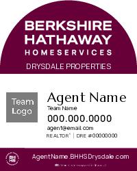 24x30 Standard Dome Panel w/Team Name and Logo - Cabernet and White