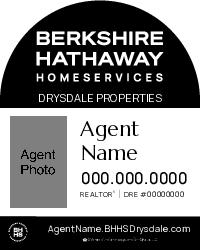 24x30 Standard Dome Panel w/Agent Photo - Black and White