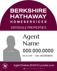 24x30 Standard Dome Panel w/Agent Photo Cutout - Cabernet and White