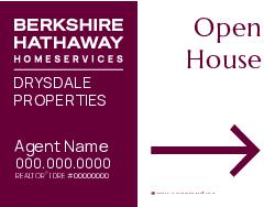 18x24 Standard Open house with Plasticade Frame - Cabernet