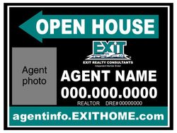 Exit 18x24 Open House with Agent Photo