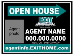 Exit 18x24 Open House with Agent Photo