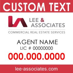 4x4 Commercial Sign Red