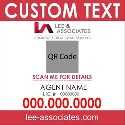 4x4 Commercial Sign - Big QR Code Red