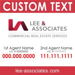 4x4 Double Agent Commercial Sign Red