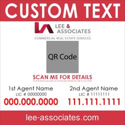 4x4 Double Agent Commercial Sign - Big QR Code Red