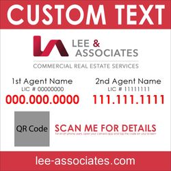 4x4 Double Agent Commercial Sign - Small QR Code Red