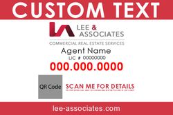 4x6 Commercial Sign - Small QR Code Red
