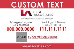 4x6 Double Agent Commercial Sign - Small QR Code Red
