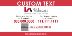 4x8 Double Agent Commercial Sign - Small QR Code Red