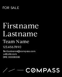 Compass 24x30 Single Agent Black Panel - Team Name Subline